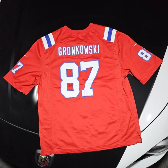 New England Patriots Rob Gronkowski Throwback Authentic On Field
